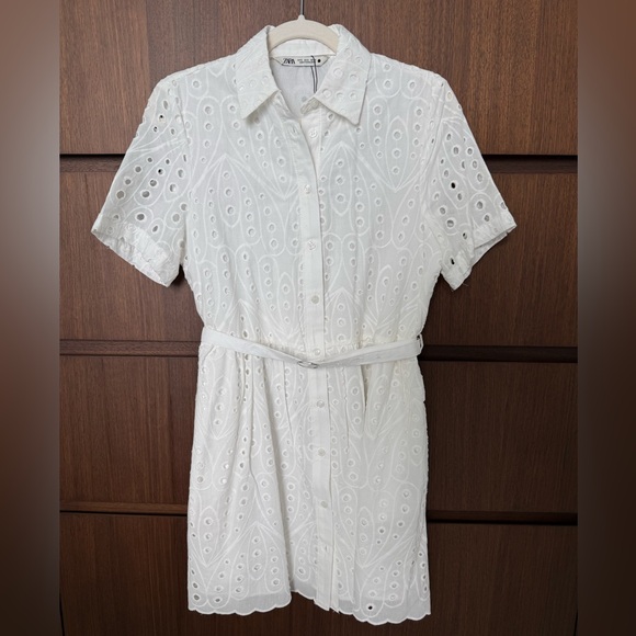 Cute belted mini dress size S - Picture 2 of 5